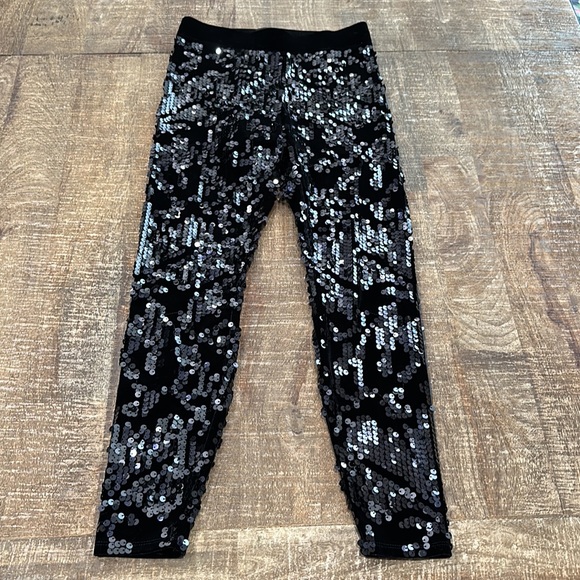 Express High Waisted Black Sequin Leggings XXS - Picture 5 of 5